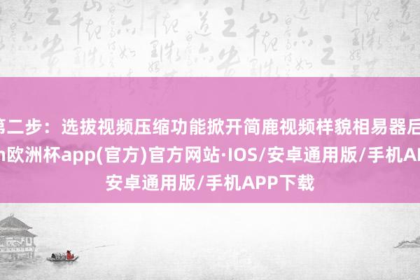 第二步：选拔视频压缩功能掀开简鹿视频样貌相易器后-kaiyun欧洲杯app(官方)官方网站·IOS/安卓通用版/手机APP下载