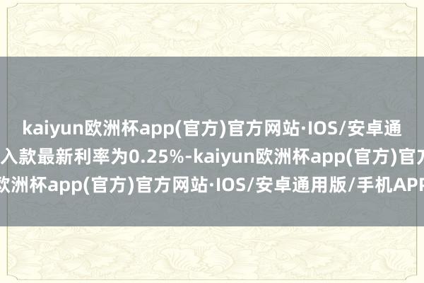 kaiyun欧洲杯app(官方)官方网站·IOS/安卓通用版/手机APP下载活期入款最新利率为0.25%-kaiyun欧洲杯app(官方)官方网站·IOS/安卓通用版/手机APP下载