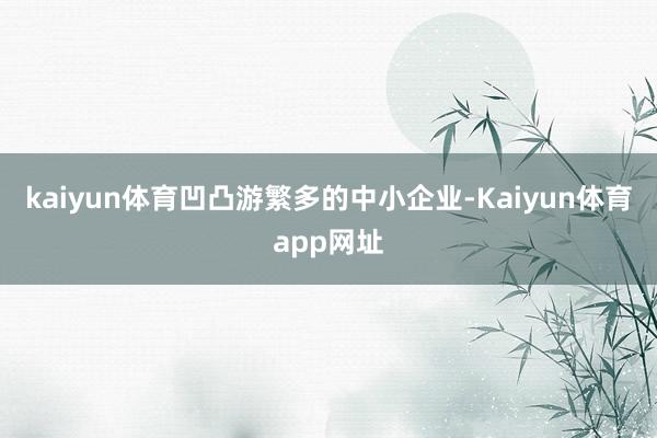 kaiyun体育凹凸游繁多的中小企业-Kaiyun体育app网址