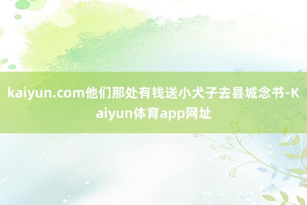 kaiyun.com他们那处有钱送小犬子去县城念书-Kaiyun体育app网址