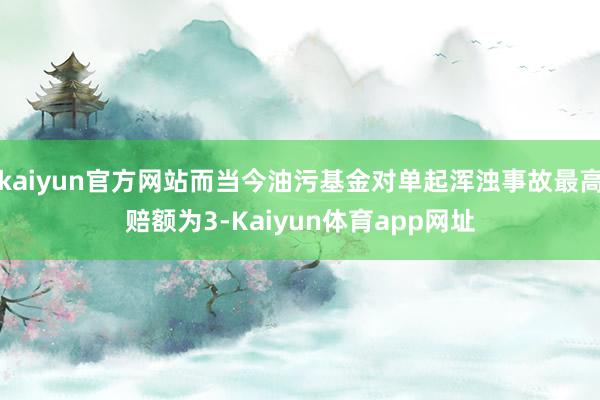 kaiyun官方网站而当今油污基金对单起浑浊事故最高赔额为3-Kaiyun体育app网址