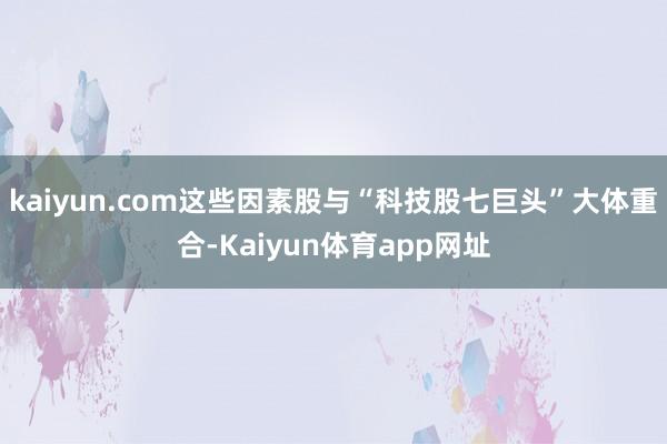 kaiyun.com这些因素股与“科技股七巨头”大体重合-Kaiyun体育app网址