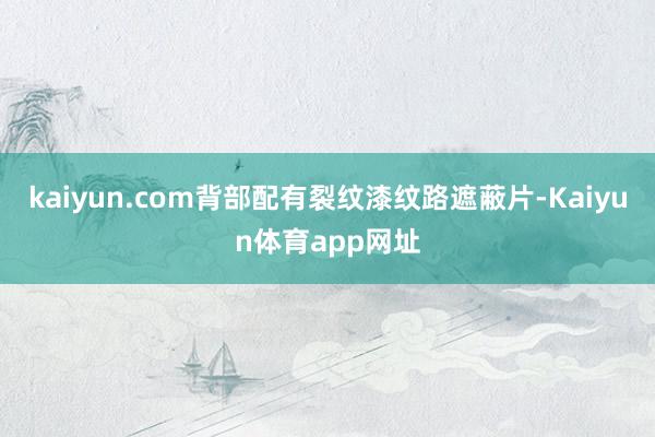 kaiyun.com背部配有裂纹漆纹路遮蔽片-Kaiyun体育app网址