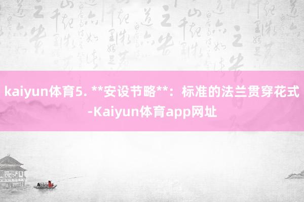 kaiyun体育5. **安设节略**：标准的法兰贯穿花式-Kaiyun体育app网址