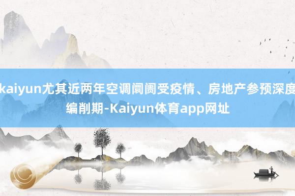 kaiyun尤其近两年空调阛阓受疫情、房地产参预深度编削期-Kaiyun体育app网址